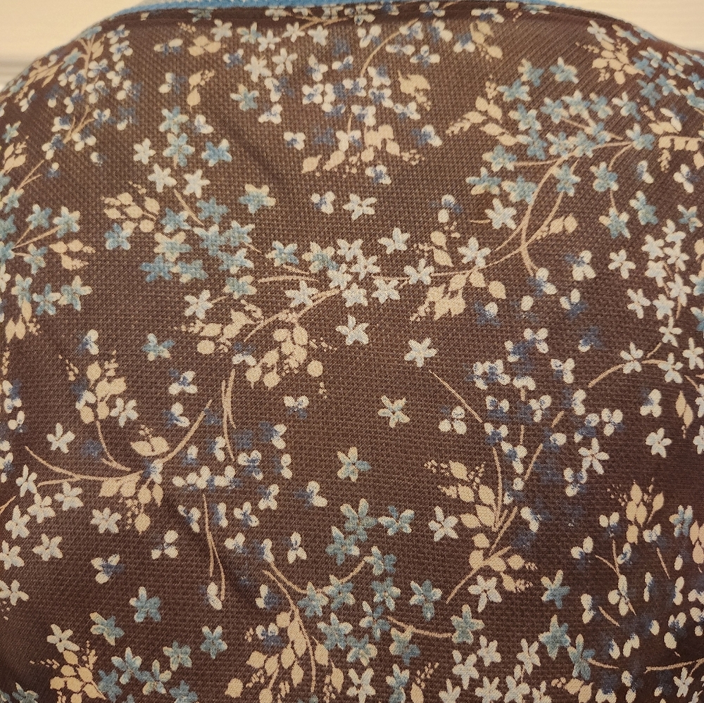 Jonathon Martin Floral Brown And Blue Sleeveless Dress - Picture 6 of 7